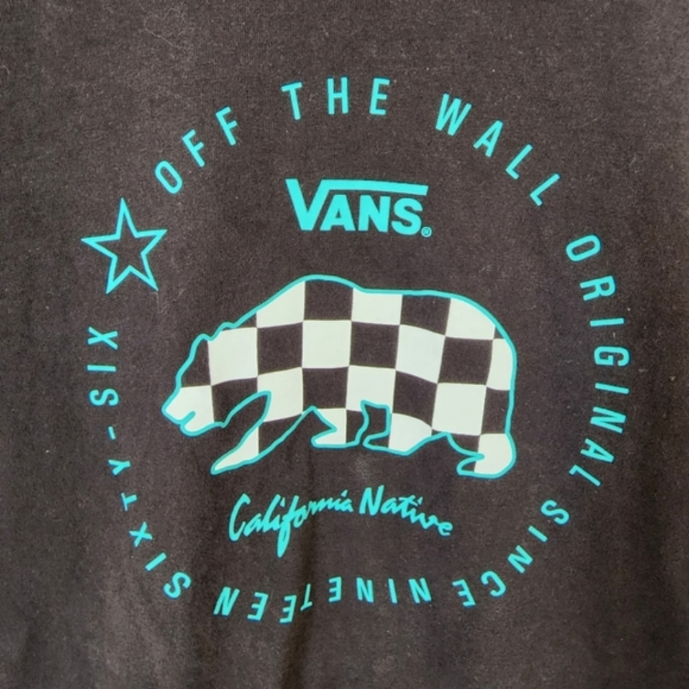 VANS CALIFORNIA NATIVE GRAPHIC TEE. BLACK/WHITE/TEAL. SIZE: MEDIUM - Picture 2 of 3